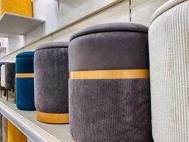 Discover our stylish and modern ottoman collection, perfectly designed for contemporary interiors, adding both comfort and luxury to your living space with exceptional furniture photo