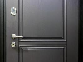 Introducing the elegant and modern entrance door that features a sleek design and a secure locking mechanism, perfect for enhancing your home renovation project photo