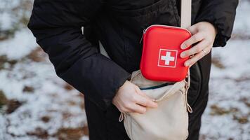 An Essential First Aid Kit for Your Outdoor Adventures Always Be Fully Prepared for Any Emergencies That May Arise During Your Excursions photo