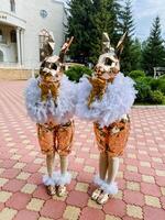 Engaging and imaginative Creative Costumed Performers adorned in Sparkling Rabbit Outfits at lively events photo