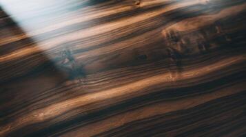 Closeup of Natural Polished Walnut Wood Texture with Warm Brown Tones and Elegant Grain Detail photo