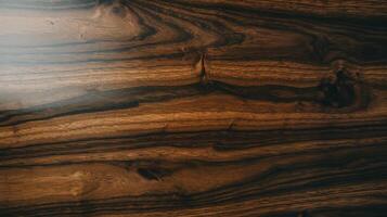 Closeup of Natural Dark Wood Texture With Rich Brown Tones and Grain Patterns for Background or Design Use photo