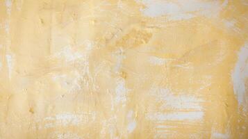 Yellow Textured Wall With White Scratches in Abstract Artistic Pattern for Background or Design photo