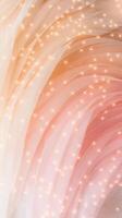 Soft Pink and White Fabric Drapes with Warm String Lights in Elegant Abstract Background Design photo