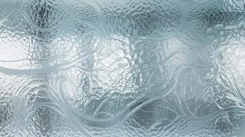 Textured Frosted Glass Pattern in Light Blue Tones with Abstract Waves and Organic Shapes Background photo