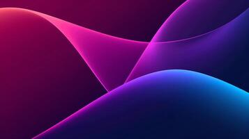 Vibrant Abstract Gradient Waves with Pink Purple and Blue Curves on a Dark Background Representing Modern Design photo
