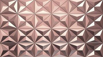 Geometric 3D Brown Metal Wall Panels with Symmetrical Triangular Patterns and Gradient Shades on Abstract Design photo