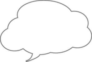 Speech bubble dotted outline copy sp vector