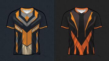 Customizable Soccer and Cycling Jersey Mockup Set vector