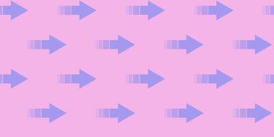 Pink background with blue arrows arranged in a repeating pattern showcasing simple design elements vector