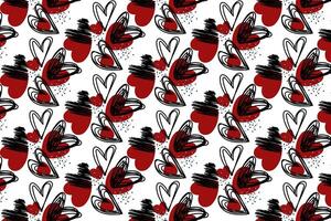 Seamless pattern with hearts vector