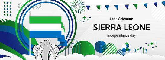 Festive Commemoration Display. Celebrate Sierra Leone independence on April 27th with a festive display. Ideal for parades and community events vector