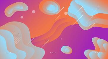 Colorful background with fluid shapes vector
