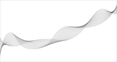 illustration of smooth wave blend lines. Modern design element for technology, science, innovation concepts isolated on white background. vector