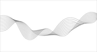 illustration of abstract smooth waves. Wave blend lines. Modern design element for technology, science, innovation concepts. vector
