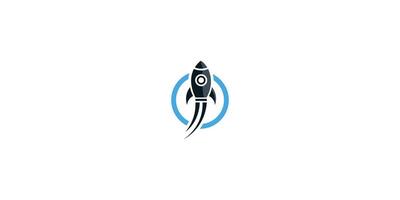 Minimal Sleek Rocket Launch Logo vector