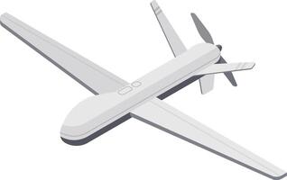 Modern unmanned aerial vehicle performing surveillance and reconnaissance operations, advanced combat drone technology for military applications vector