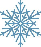 Minimalist illustration of a light blue snowflake, perfect for christmas and winter related projects, representing cold temperatures, ice and snow vector