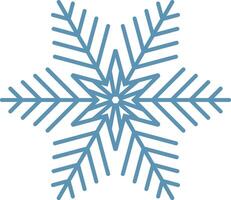 Stylized six pointed snowflake with intricate inner details creating a festive atmosphere, evoking feelings of winter wonderland, cold weather, ice crystals, and holiday celebrations vector