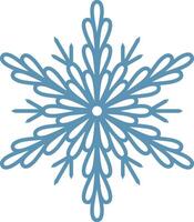 Stylized snowflake featuring rounded edges, creating a delicate and elegant winter symbol ideal for Christmas decorations and various holiday projects. Perfectly capturing the essence of the season vector