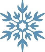 Light blue snowflake with star of David in the center falling on white background, perfect for winter, christmas or hanukkah themed projects vector