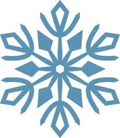 Stylized snowflake featuring pointed tips and a hexagonal core, creating a festive atmosphere perfect for winter, Christmas, and various holiday projects and designs vector