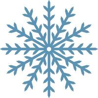 Stylized blue snowflake with sharp edges creating a winter, christmas or frozen concept, ideal for holiday projects or cold weather designs vector