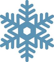 Geometric and stylized blue snowflake resting on a white background. Symbolizing the essence of winter. Christmas celebrations. New Year's Eve festivities. And the chill of ice and cold temperatures vector