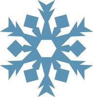 Light blue snowflake featuring sharp edges and a hexagonal center, creating a festive atmosphere perfect for celebrating winter and Christmas holidays with elegance and charm vector