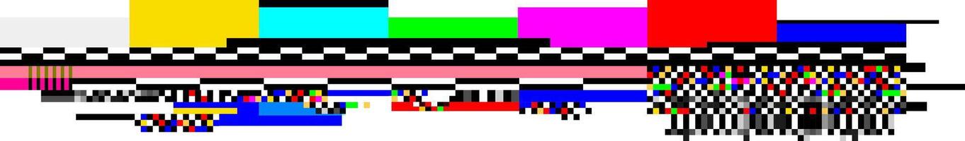 Pixel sorting glitch art technique creates an abstract colorful digital distortion effect with horizontal lines of various colors and checkered patterns vector