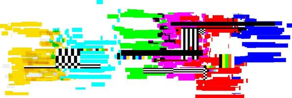 Pixel sorting effect creating an abstract composition with glitches. Distortions. And digital artifacts. Featuring vibrant colors and dynamic patterns. Ideal for technology. Art. And design projects vector