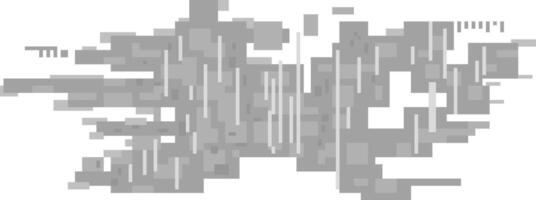 Pixelated gray and white blocks combined with vertical lines create a dynamic abstract composition, evoking feelings of movement, speed, and technological innovation vector