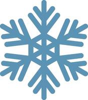 Stylized six pointed snowflake capturing the essence of winter and Christmas, radiating cold temperatures, ice, and snow, perfect for festive and seasonal design projects vector