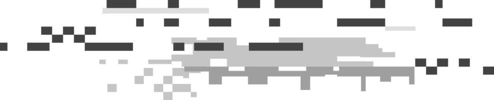 Abstract pixelated black and white distorted digital glitch background, forming a random pattern representing a corrupted digital image with pixel artifacts vector