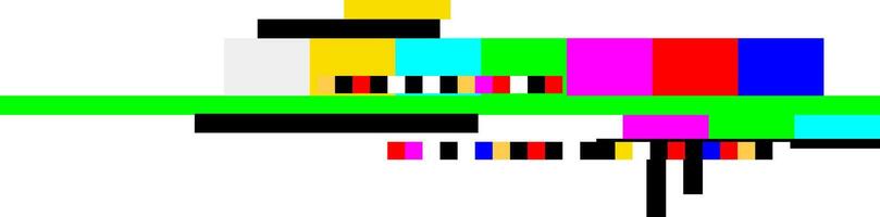 Colorful pixel art showcasing vibrant colors in horizontal lines and rectangles, creating an abstract and modern composition with a digital aesthetic vector
