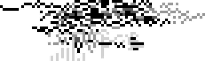 Abstract pixelated background forming a dynamic design with black and grey squares fading into white, suitable for technology, game or futuristic concepts vector