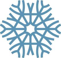 Light blue snowflake featuring six distinct points, symbolizing winter, Christmas, and the chill of ice. Perfect for seasonal projects and festive designs vector