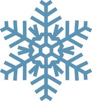 Simple light blue snowflake icon isolated on white background representing winter, christmas, cold weather and frozen water, ideal for festive projects vector