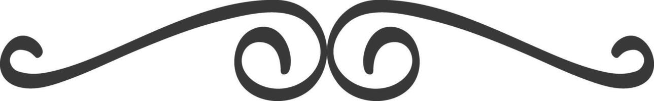 Horizontal decorative element featuring elegant flourishes and swirls, ideal for vintage or classic design projects, adding a touch of sophistication and style vector