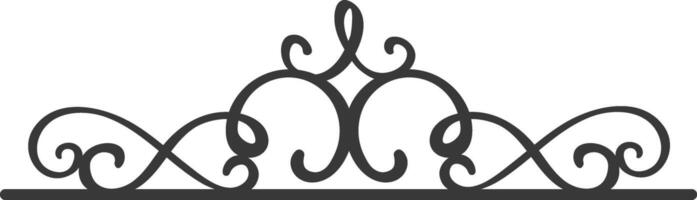 Elegant swirling decorative border forming a symmetrical design, perfect for adding a touch of sophistication and style to invitations, documents, or web designs vector