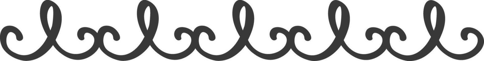 Seamless repeating elegant border with swirls creating a sophisticated design, ideal for adding a touch of classic style to various projects vector