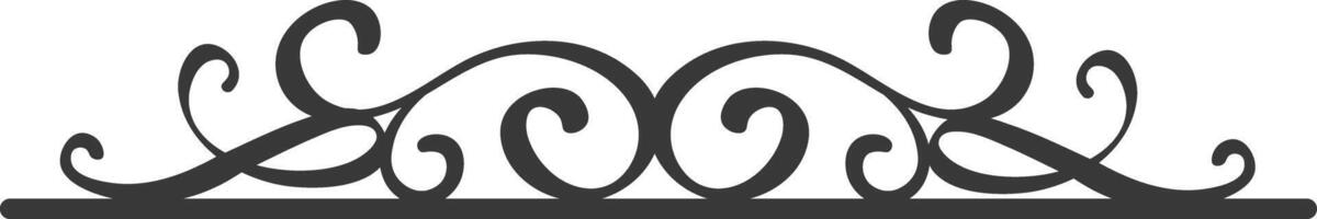 Classic decorative element with swirls and flourishes creating a sophisticated horizontal border, ideal for adding a touch of vintage elegance to designs vector