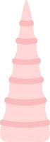 Light pink seashell featuring elegant horizontal lines, resting on a clean white background, enhancing summer and beach themed designs with a soft, minimalistic touch vector
