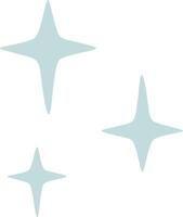 Three four pointed light blue stars shining brightly against a clean white backdrop, creating a simple and elegant design that embodies minimalism and modern aesthetics vector