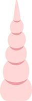 Simple illustration of a pink seashell standing on a white background, evoking the beauty and tranquility of marine life, ideal for nature themed projects vector