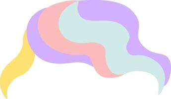 Pastel colored hair flowing gracefully in the wind, creating a soft, wavy pattern, perfect for beauty and fashion projects that require a touch of elegance and style vector