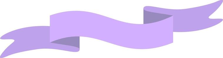 Waving purple ribbon banner adds a touch of elegance and sophistication to any design, creating a visually appealing element for various projects vector