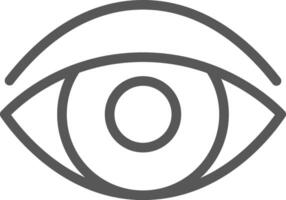 Simple yet impactful, the stylized eye icon symbolizes vision, observation, awareness, and attention, conveying concepts of sight, perception, and focus vector