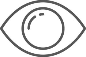 Simple yet impactful graphic of an eye, symbolizing sight, awareness, and attention, ideal for projects related to vision, observation, or surveillance vector