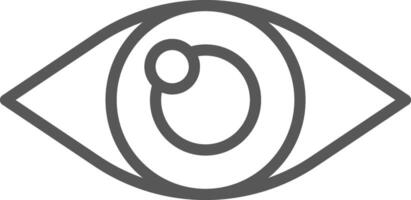Simple gray stylized eye with light reflection looking right on white background representing concepts such as vision, sight, surveillance, and observation vector